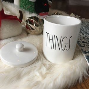 🆕 Rae Dunn THINGS Ceramic Canister